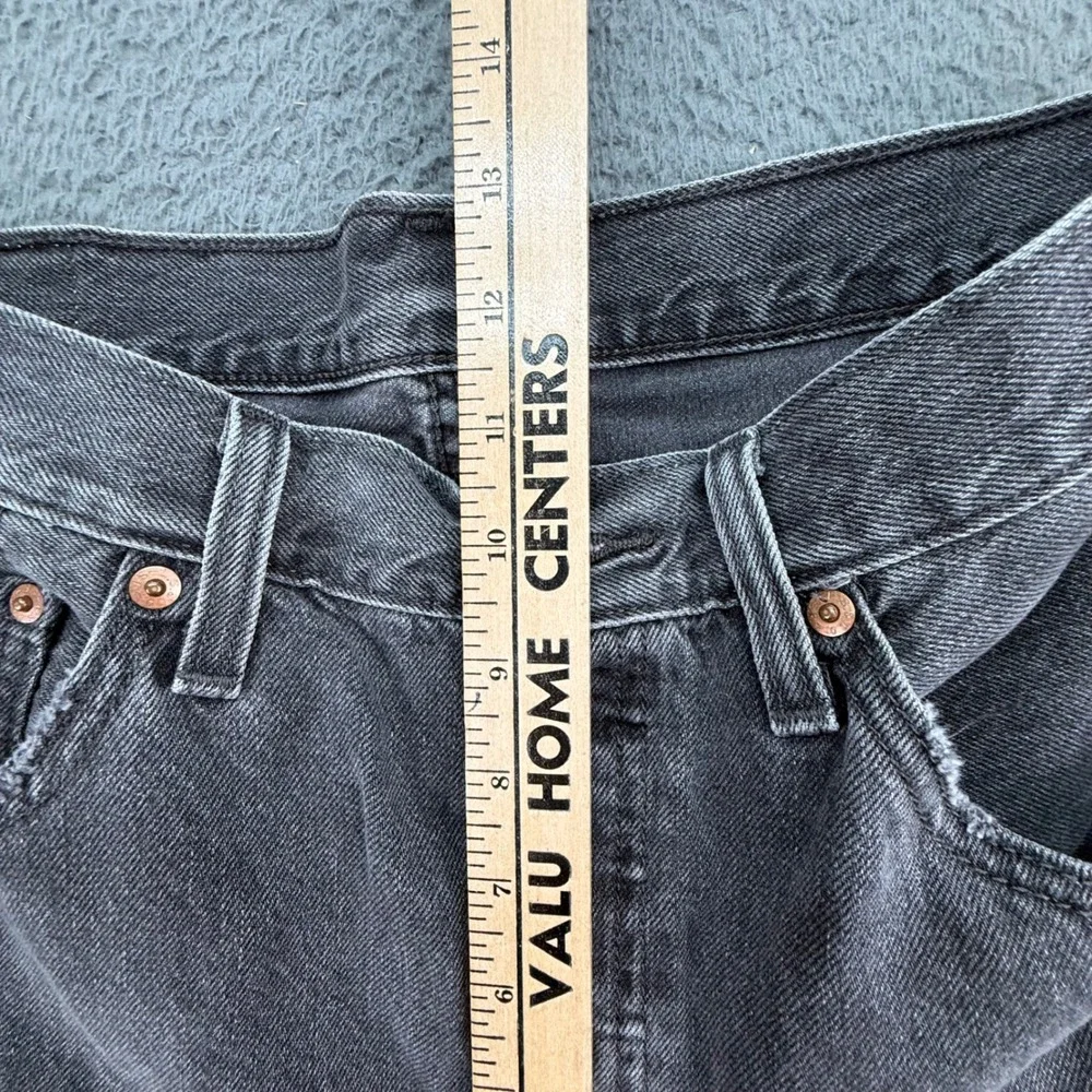 Levi's‎ 501 Original Fit Jeans Mens 29x32 Faded Black Grey Raw Hem 12501-0398